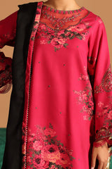 CMW4-6 | 3Pc Unstitched Suit Winter Emb Printed Acrylic Viscose Miraas By Charizma