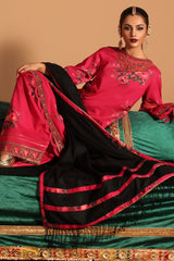 CMW4-6 | 3Pc Unstitched Suit Winter Emb Printed Acrylic Viscose Miraas By Charizma