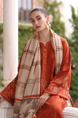 3-PC Unstitched Printed Khaddar Noor By Saadia Asad | Rustique