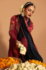 CMW4-3 | 3Pc Unstitched Suit Winter Emb Printed Acrylic Viscose Miraas By Charizma