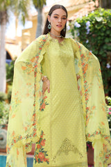 CRS4-18 | 3PC Unstitched Embroidered Lawn Reem By Charizma