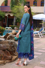 CRS4-23 | 3PC Unstitched Suit Embroidered Lawn Collection Reem By Charizma