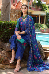CRS4-23 | 3PC Unstitched Suit Embroidered Lawn Collection Reem By Charizma