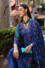 CRS4-23 | 3PC Unstitched Suit Embroidered Lawn Collection Reem By Charizma