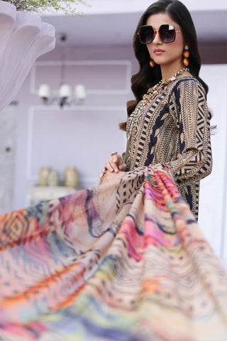 CRB4-04 | 3-PC Unstitched Printed Lawn with Rang-E-Bahar By Charizma