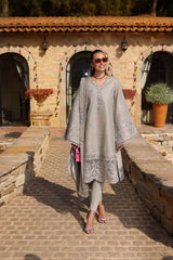 Unstitched 3-PC Lawn Eid Luxury Handwork Laserkari Noor By Saadia Asad D1-B