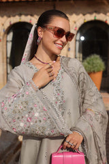 Unstitched 3-PC Lawn Eid Luxury Handwork Laserkari Noor By Saadia Asad D1-B