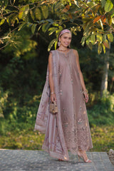 D6-B | 3Pc Unstitched Suit Embroidered Lawn Luxe Chikankaari'25 Noor By Sadia Asad