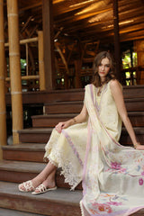 Unstitched 3-PC Eid Luxe PrintedKari By Saadia Asad | D1-A