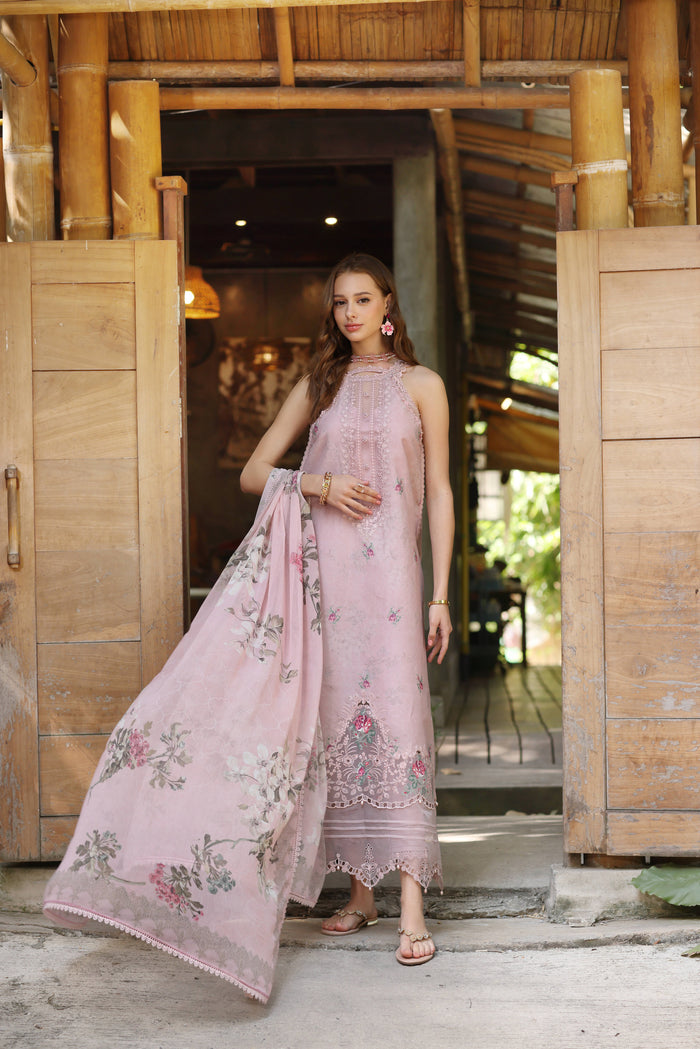 Unstitched 3-PC Eid Luxe PrintedKari By Saadia Asad | D1-A