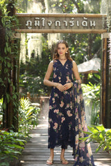 Unstitched 3-PC Eid Luxe PrintedKari By Saadia Asad | D8-B