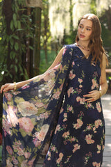 Unstitched 3-PC Eid Luxe PrintedKari By Saadia Asad | D8-B