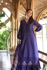 Unstitched 3-PC Eid Luxe PrintedKari By Saadia Asad | D1-A