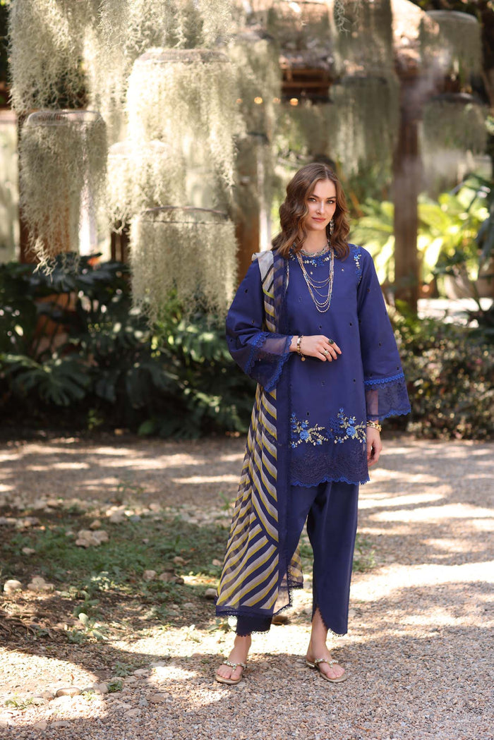 Unstitched 3-PC Eid Luxe PrintedKari By Saadia Asad | D1-A