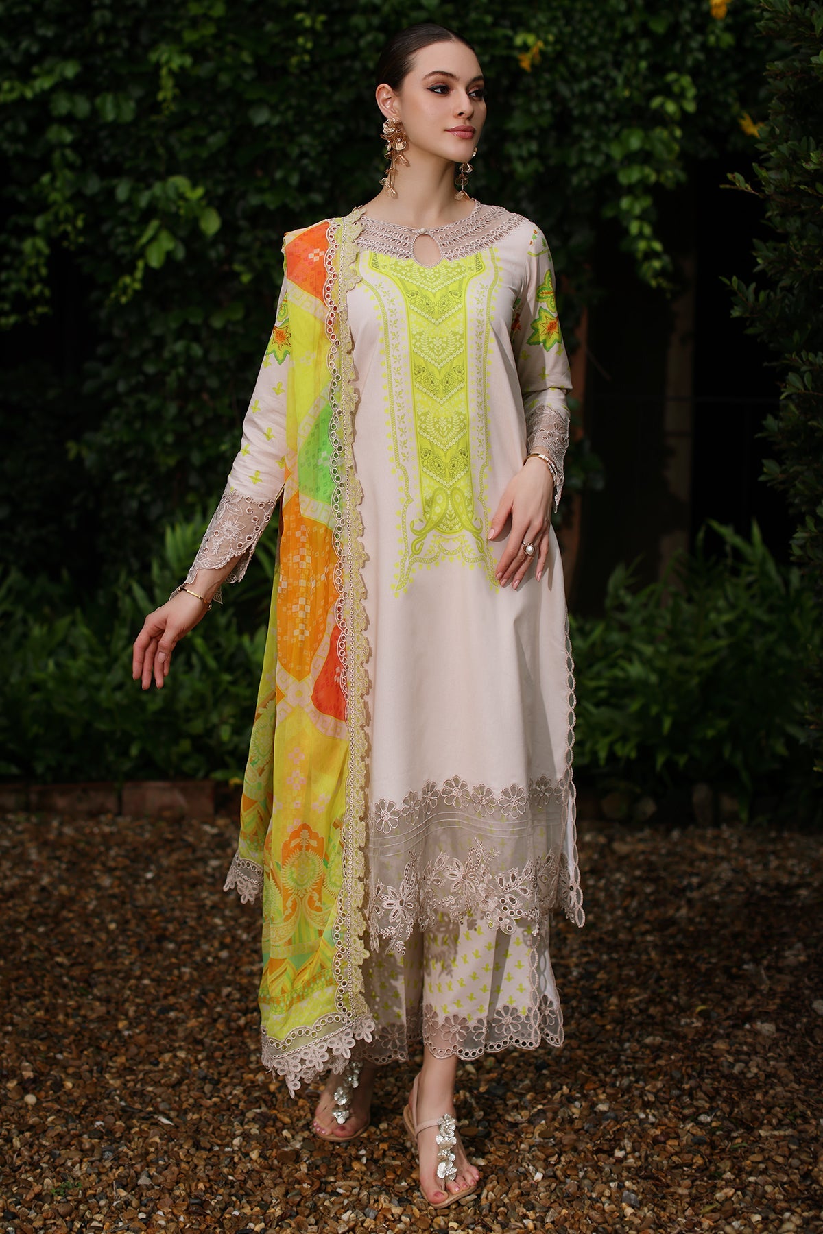 3-PC Unstitched Embroidered Lawn Rang E Bahar By Charizma | CRB5-03 A