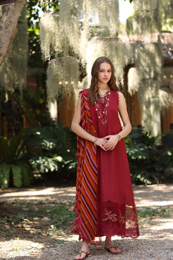 Unstitched 3-PC Eid Luxe PrintedKari By Saadia Asad | D1-A