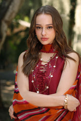 Unstitched 3-PC Eid Luxe PrintedKari By Saadia Asad | D1-A