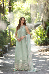 Unstitched 3-PC Eid Luxe PrintedKari By Saadia Asad | D1-A