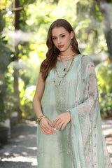 Unstitched 3-PC Eid Luxe PrintedKari By Saadia Asad | D1-A
