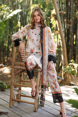 Unstitched 3-PC Eid Luxe PrintedKari By Saadia Asad | D1-A