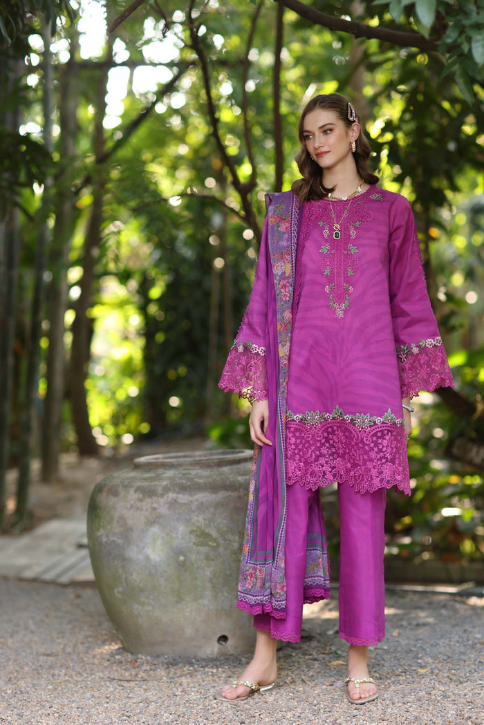 Unstitched 3-PC Eid Luxe PrintedKari By Saadia Asad | D1-A