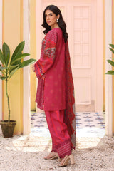 SHW4-06 | 3Pc Unstitched Suit Embroidered Fall Winter Linen Shawl Sheen By Charizma