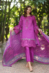 Unstitched 3-PC Eid Luxe PrintedKari By Saadia Asad | D1-A