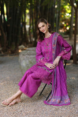 Unstitched 3-PC Eid Luxe PrintedKari By Saadia Asad | D1-A