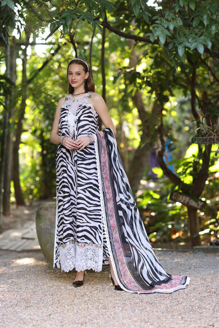 Unstitched 3-PC Eid Luxe PrintedKari By Saadia Asad | D1-A