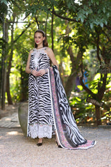 Unstitched 3-PC Eid Luxe PrintedKari By Saadia Asad | D1-A