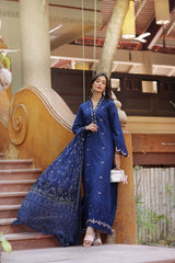 Unstitched 3-PC Lawn Eid Luxury Handwork Laserkari Noor By Saadia Asad D5-B