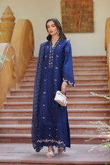 Unstitched 3-PC Lawn Eid Luxury Handwork Laserkari Noor By Saadia Asad D5-B