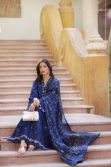 Unstitched 3-PC Lawn Eid Luxury Handwork Laserkari Noor By Saadia Asad D5-B