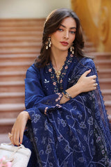 Unstitched 3-PC Lawn Eid Luxury Handwork Laserkari Noor By Saadia Asad D5-B