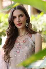 Unstitched 3-PC Lawn Eid Luxury Handwork Laserkari Noor By Saadia Asad D8-B