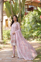 Unstitched 3-PC Lawn Eid Luxury Handwork Laserkari Noor By Saadia Asad D8-A