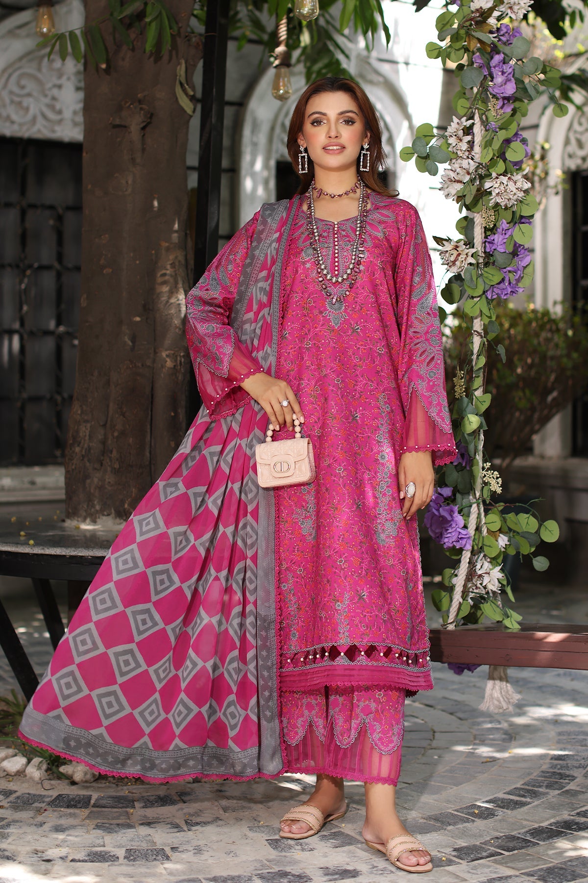 CP5-03 | 3Pc Unstitched Suit Printed Lawn Collection Vol-01 C-Print By Charizma