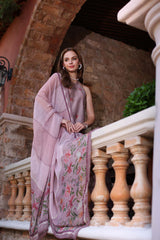 D 4 | 3PC Unstitched Lawn Suit Eid Luxe Printkari Noor By Saadia Asad