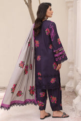 CVW4-03 | 3Pc Unstitched Suit Winter Embroidered Linen Shawl Virsa By Charizma