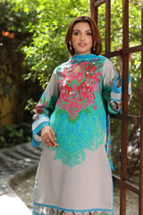 CP5-02 | 3Pc Unstitched Suit Printed Lawn Collection Vol-01 C-Print By Charizma
