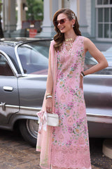 3-PC Unstitched Embroidered Lawn Noor By Saadi Asad | D11- Blush Pink