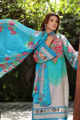 CP5-02 | 3Pc Unstitched Suit Printed Lawn Collection Vol-01 C-Print By Charizma