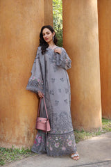 Unstitched 3-PC Lawn Eid Luxury Handwork Laserkari Noor By Saadia Asad D2-B