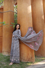 Unstitched 3-PC Lawn Eid Luxury Handwork Laserkari Noor By Saadia Asad D2-B