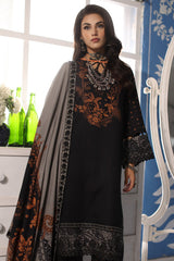 CVW4-01 | 3Pc Unstitched Suit Winter Embroidered Linen Shawl Virsa By Charizma