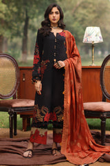 SPW4-08 | 3Pc Unstitched Suit Winter Printed Linen Signature Print By Charizma
