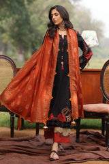 SPW4-08 | 3Pc Unstitched Suit Winter Printed Linen Signature Print By Charizma