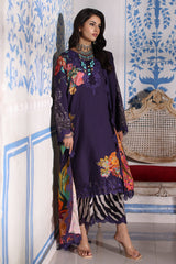 CVW4-06 | 3Pc Unstitched Suit Winter Embroidered Linen Shawl Virsa By Charizma