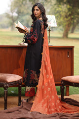 SPW4-08 | 3Pc Unstitched Suit Winter Printed Linen Signature Print By Charizma