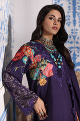 CVW4-06 | 3Pc Unstitched Suit Winter Embroidered Linen Shawl Virsa By Charizma